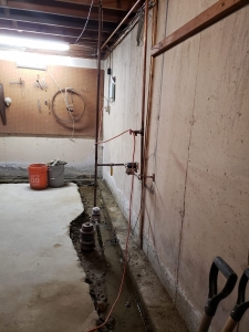 interior basement waterproofing services by LeBlanc